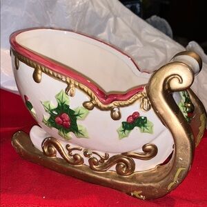 Vintage Ceramic Sleigh